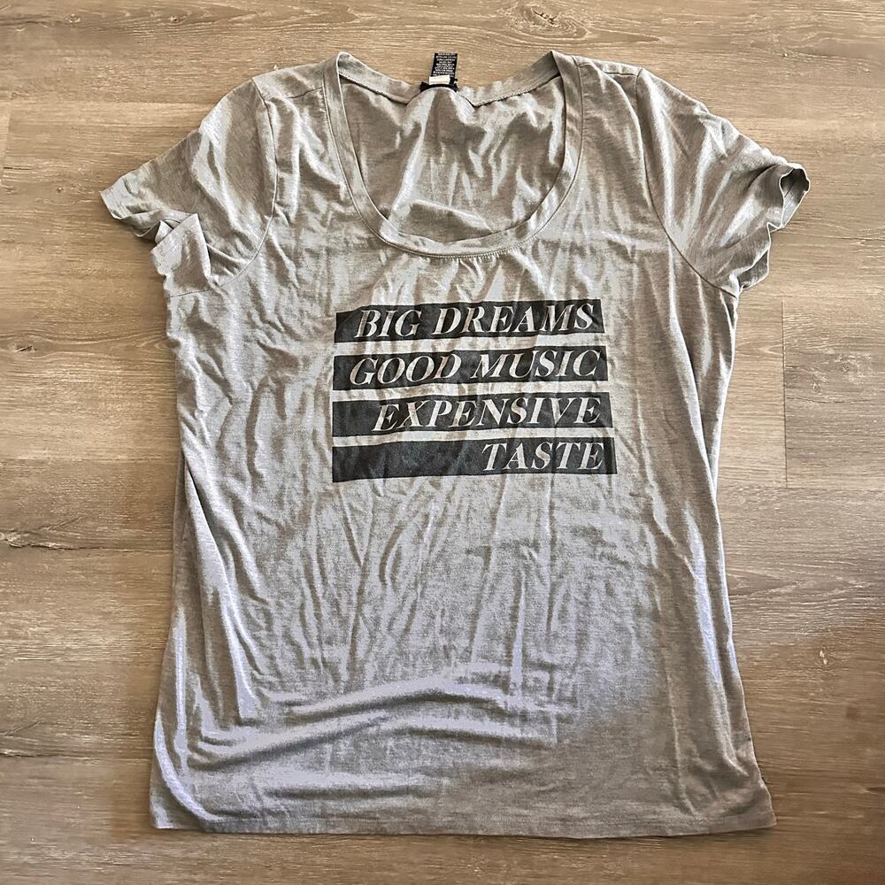 Torrid Gray Motivational Quote Graphic T-Shirt Size 2X